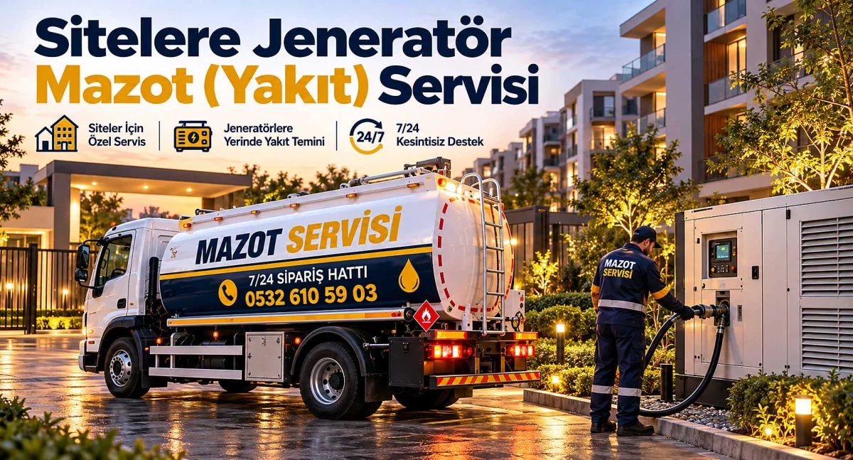 Sitelere Jeneratör Mazot (Yakıt) Servisi